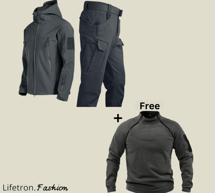 Military | Tactical Wind/Waterproof Suit + Free Fleece Sweater