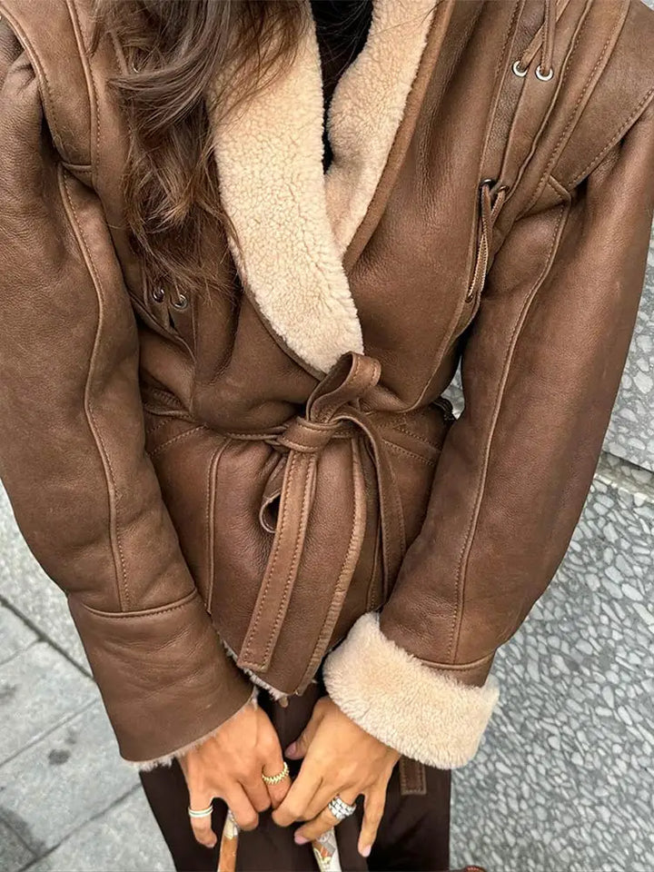 Aria - Plush Lapel Coat