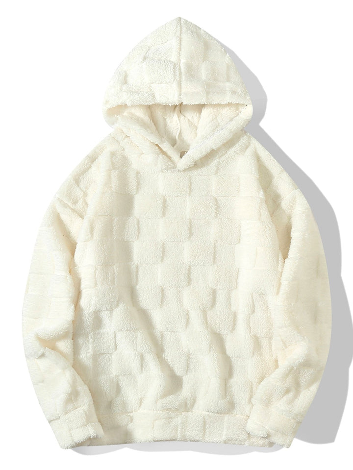 Cozy Fit Checkerboard Fleece Hoodie